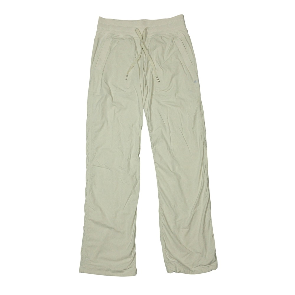 Lululemon Dance Studio Pants Womens Size 6 White Drawstring Pockets Straight Leg